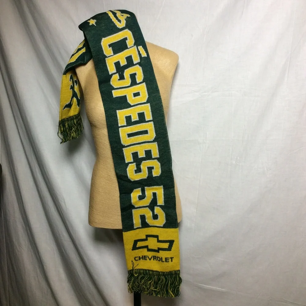 Oakland A’s Green/Yellow Cespedes #52 Unisex Scarf